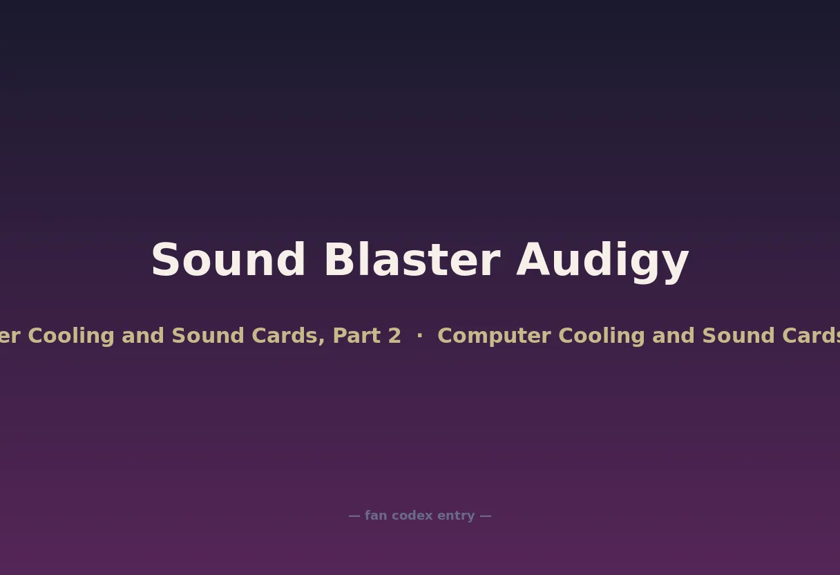 Sound Blaster Audigy