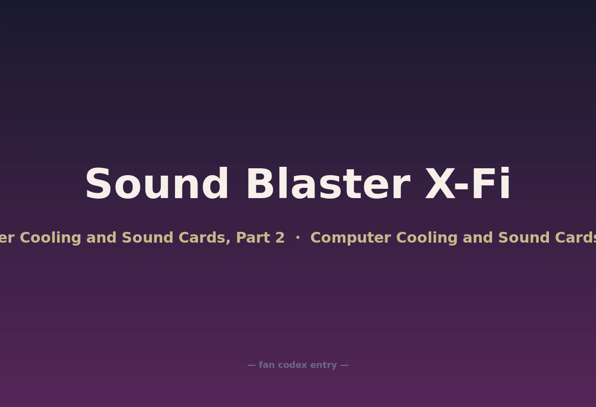 Sound Blaster X-Fi