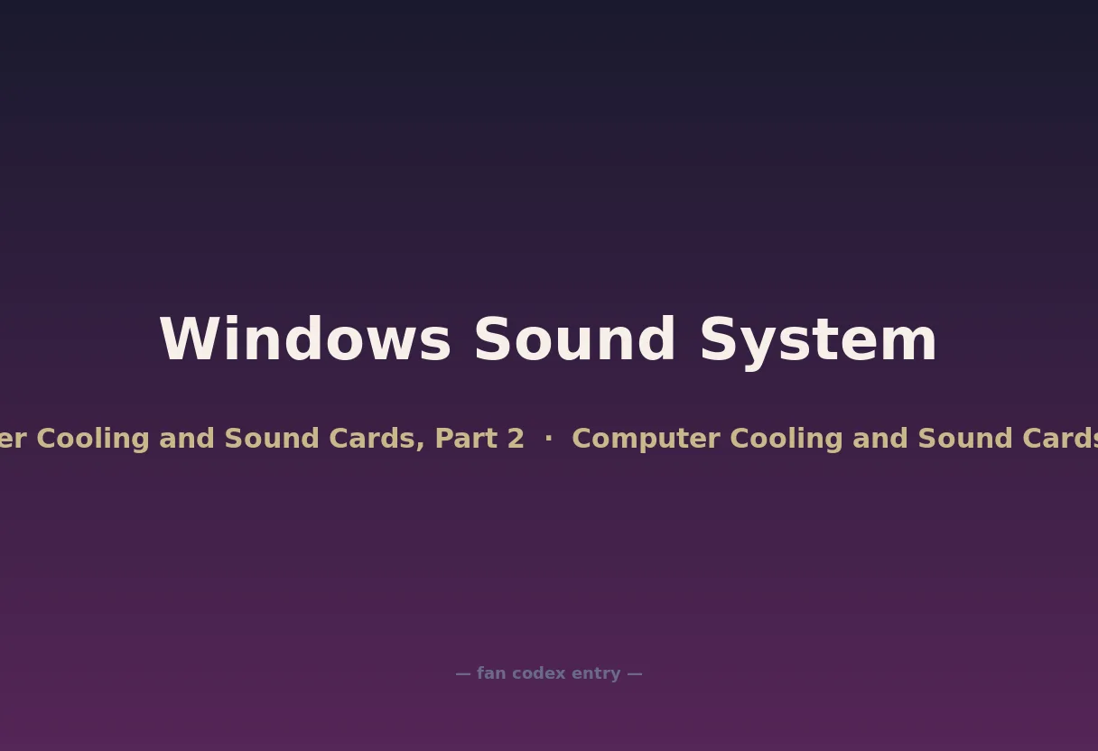 Windows Sound System