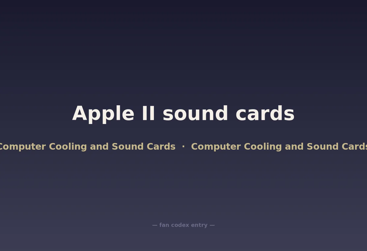 Apple II sound cards