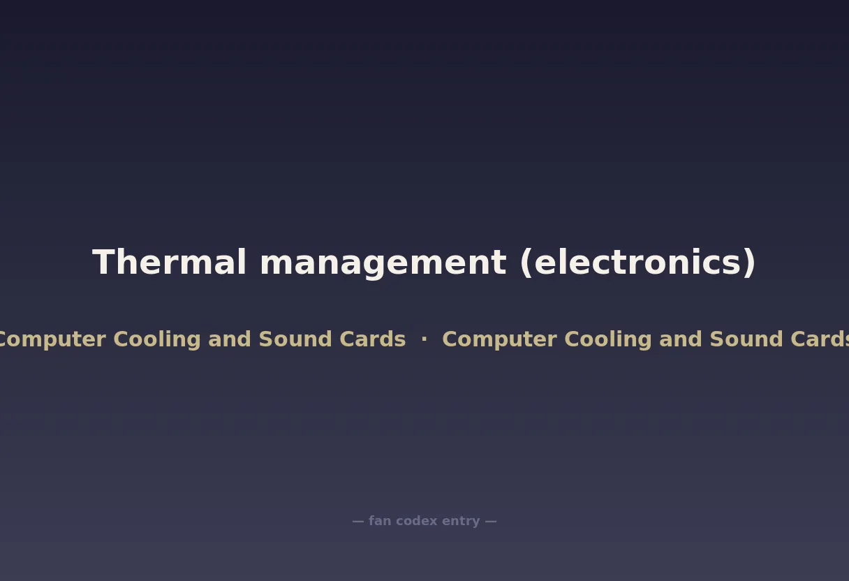 Thermal management (electronics)