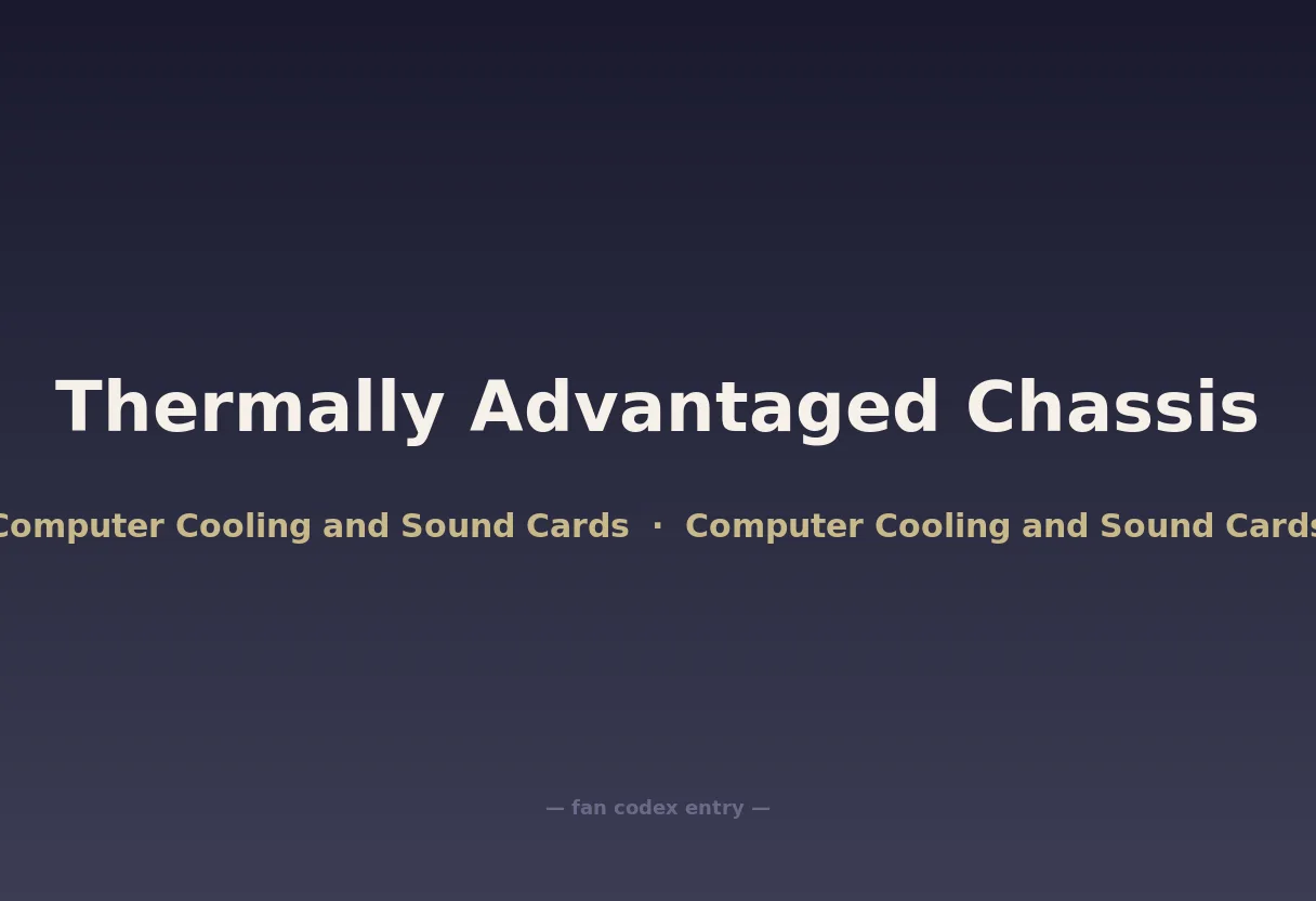 Thermally Advantaged Chassis