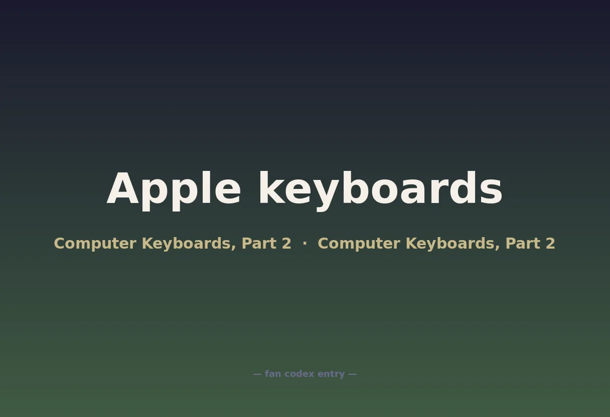 Apple keyboards