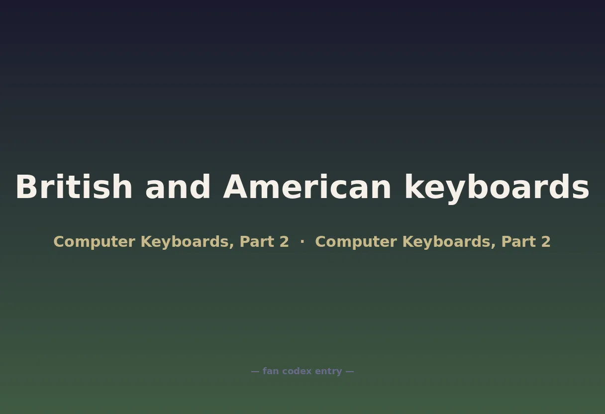 British and American keyboards