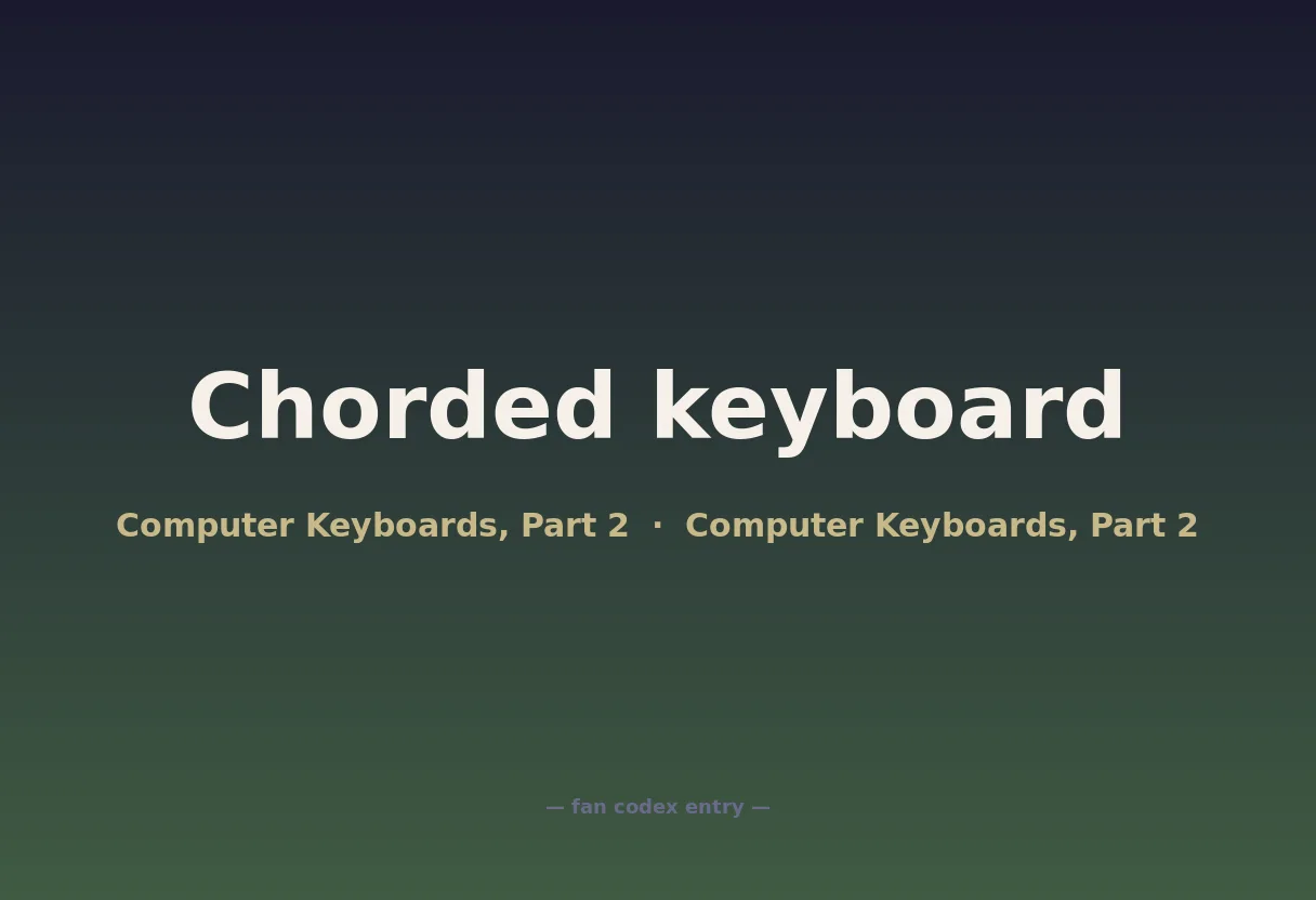 Chorded keyboard