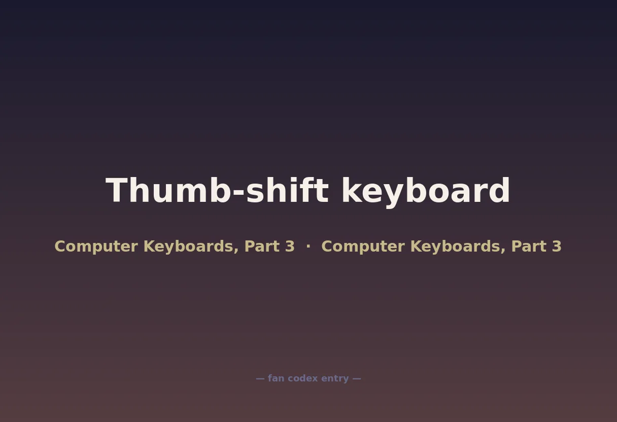 Thumb-shift keyboard