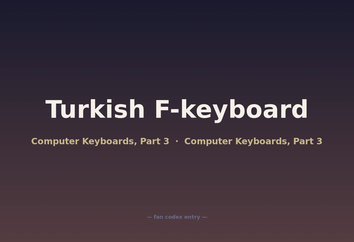 Turkish F-keyboard