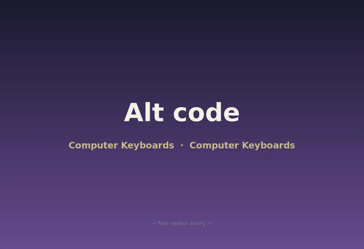 Alt code