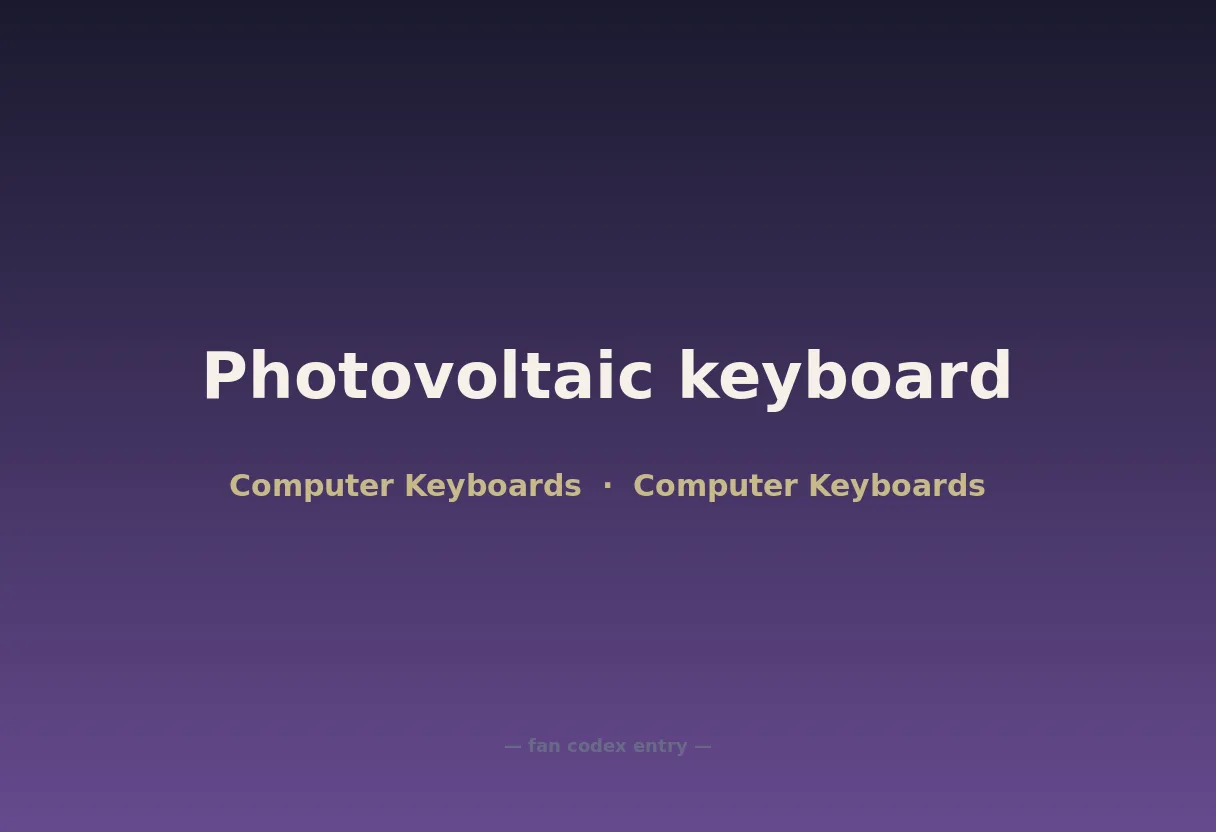 Photovoltaic keyboard