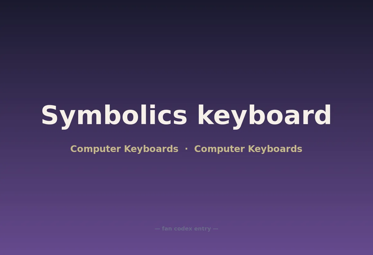 Symbolics keyboard
