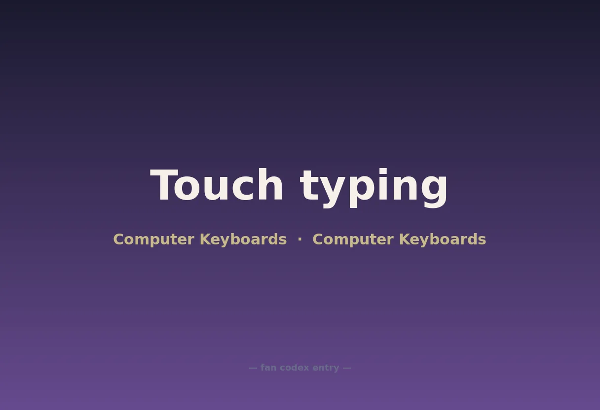 Touch typing