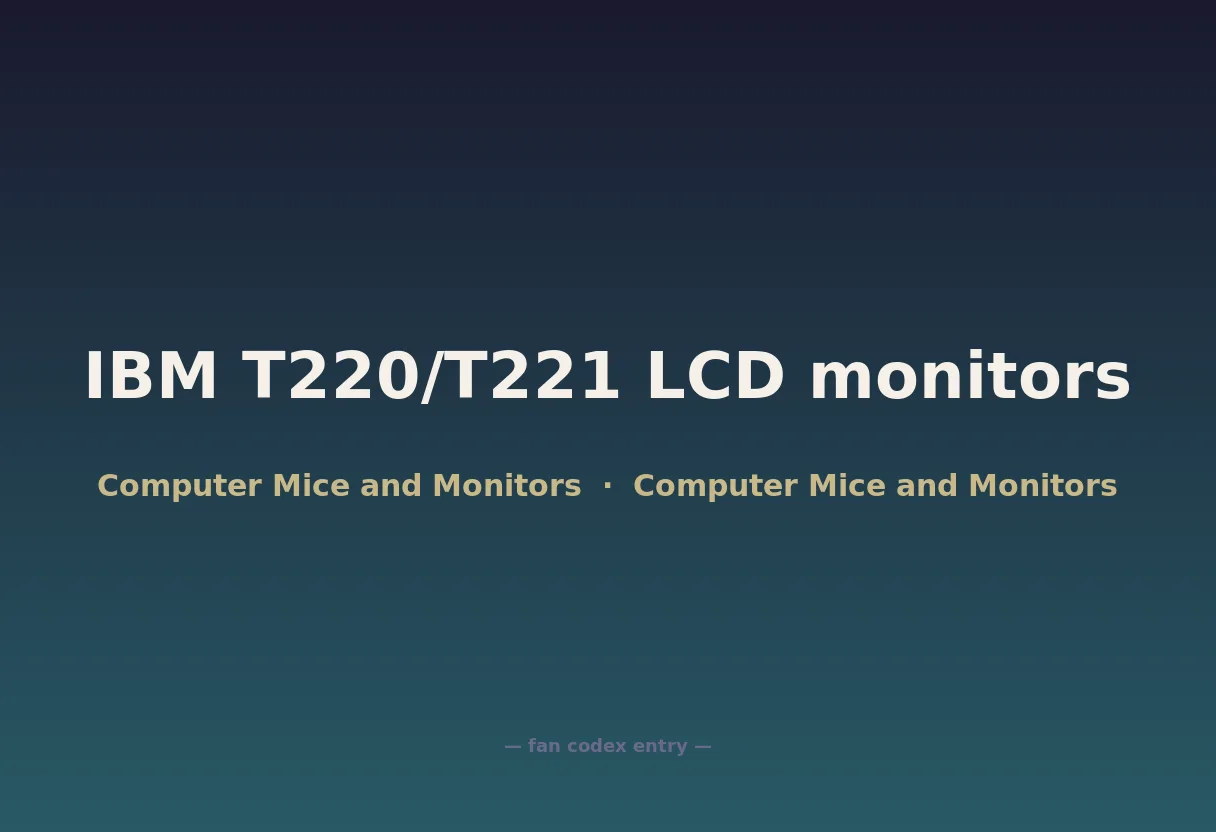 IBM T220/T221 LCD monitors