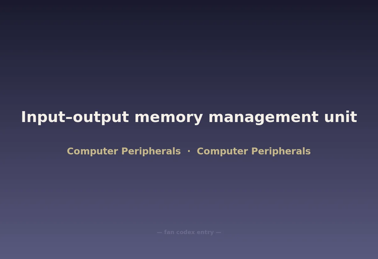 Input–output memory management unit