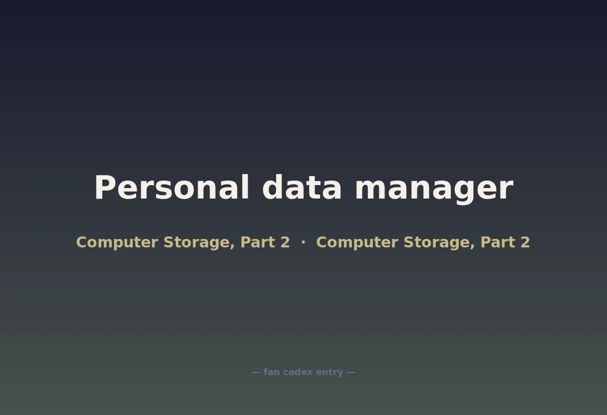 Personal data manager