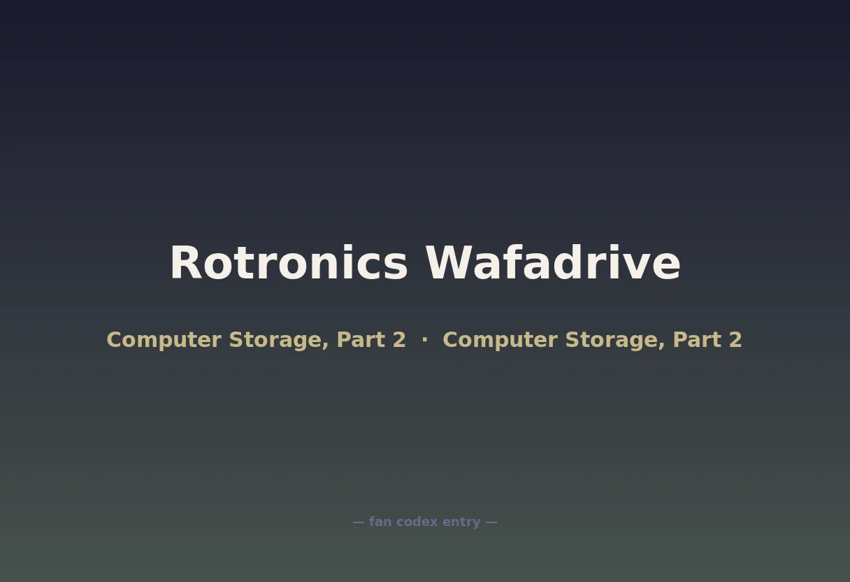Rotronics Wafadrive