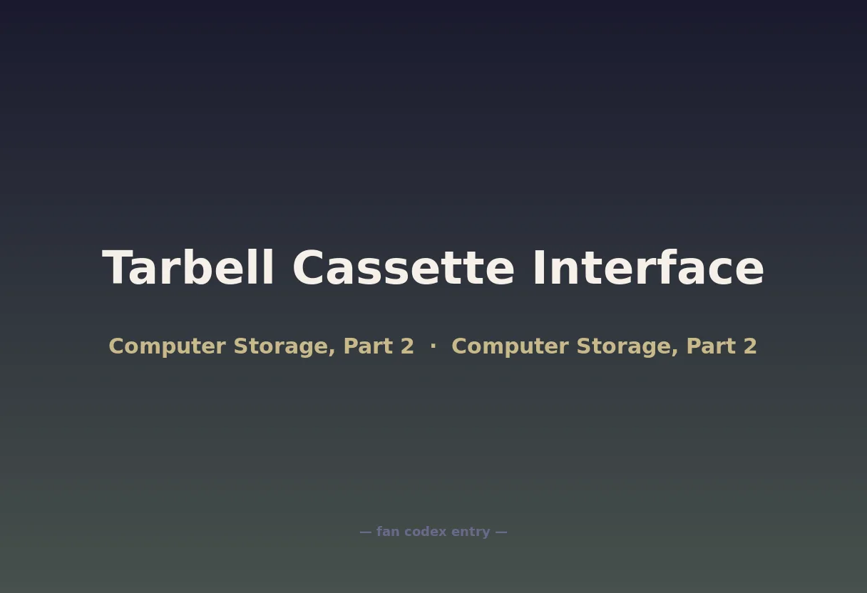Tarbell Cassette Interface