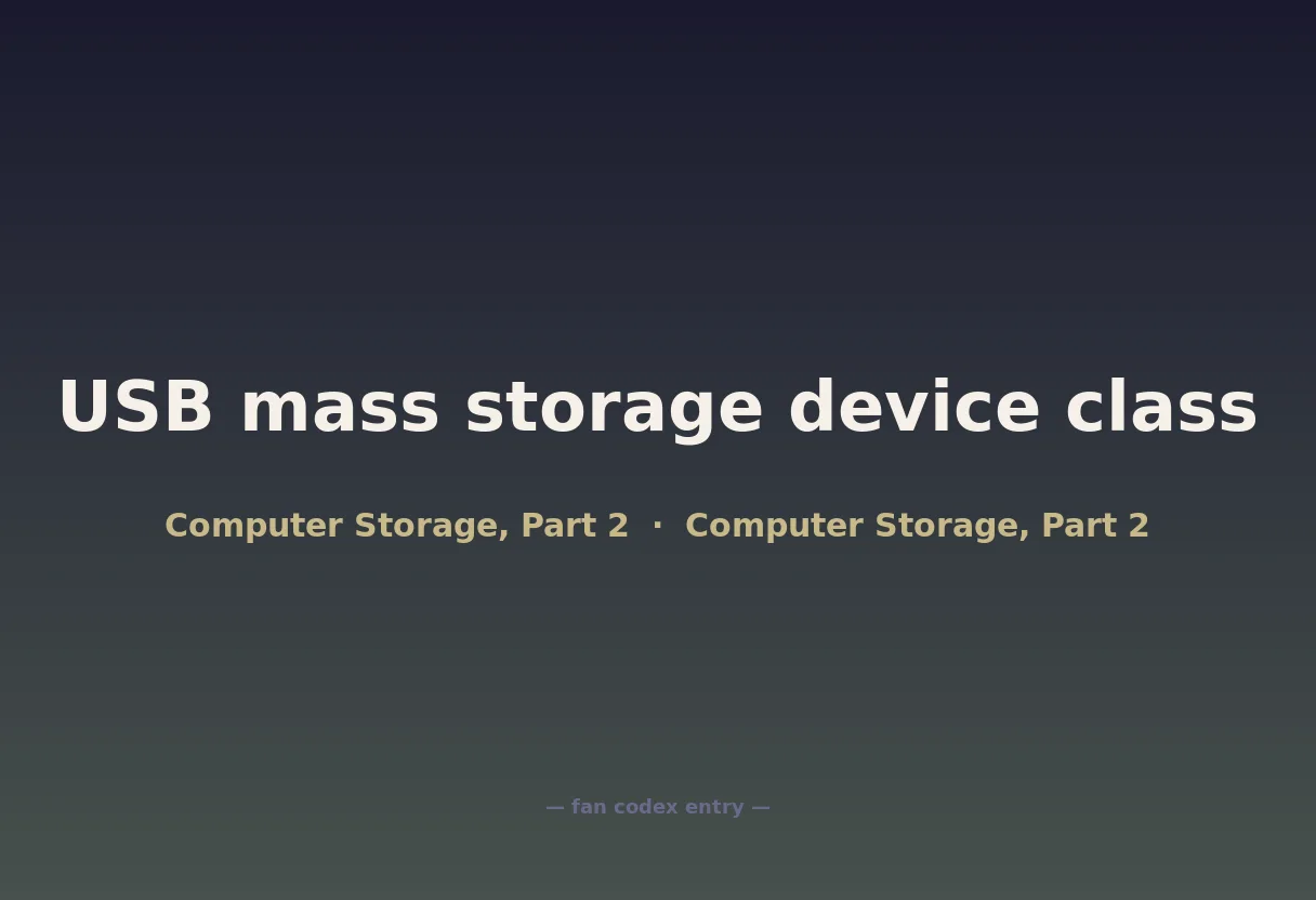 USB mass storage device class