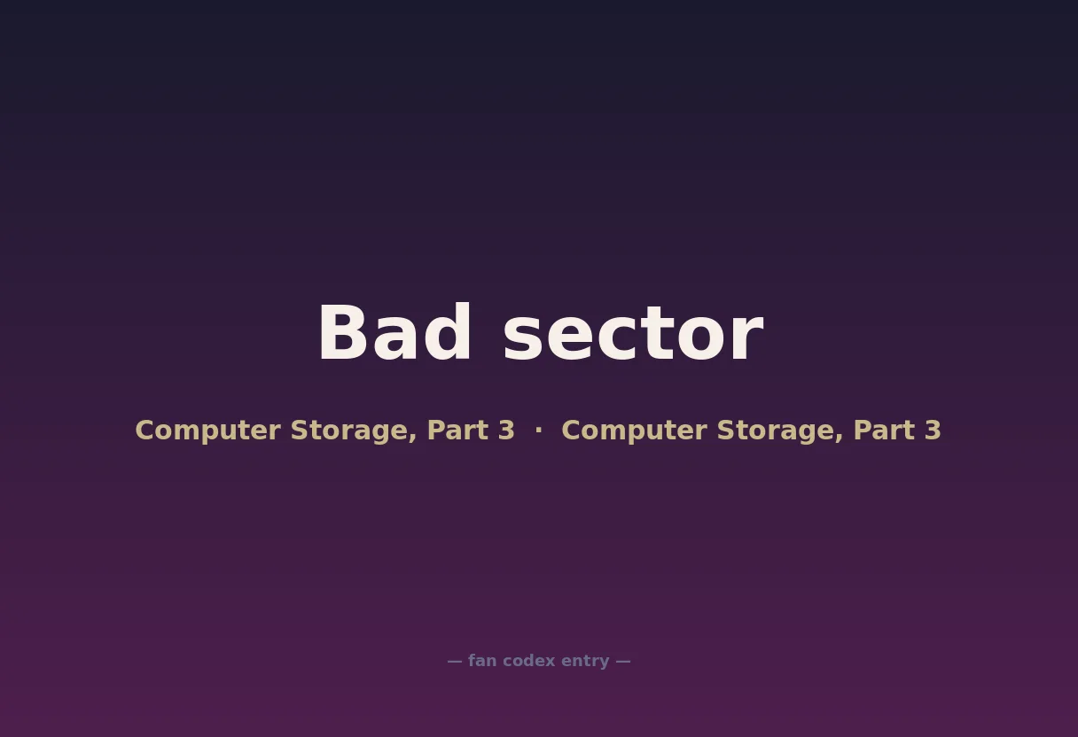 Bad sector