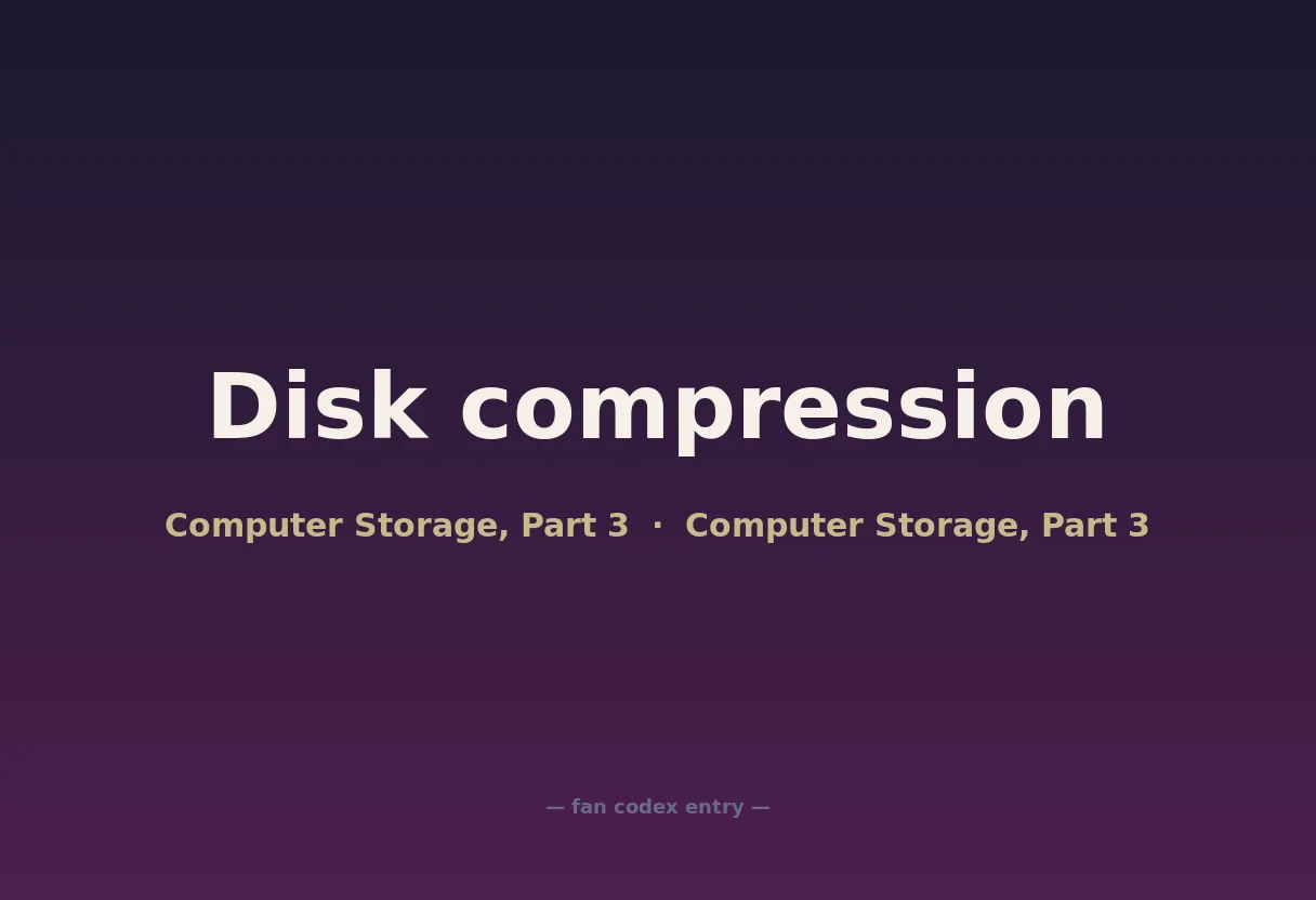 Disk compression