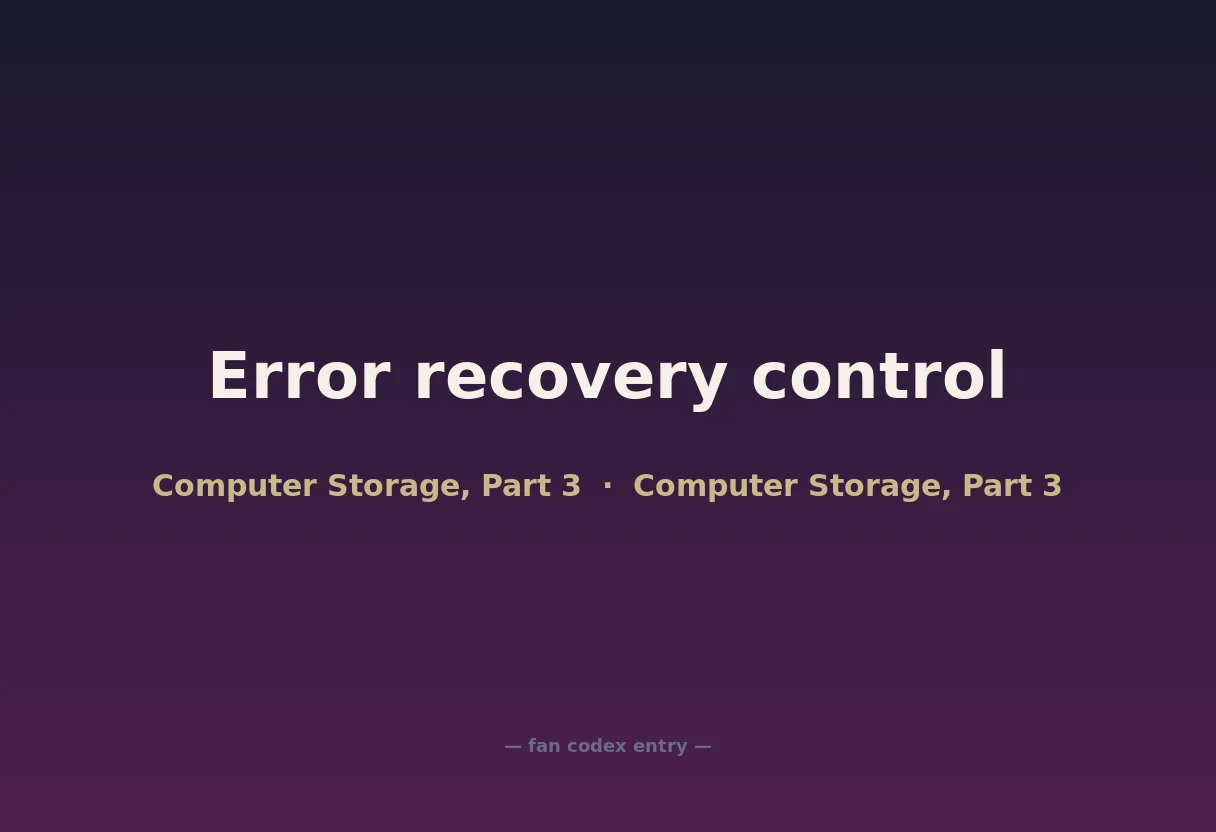 Error recovery control