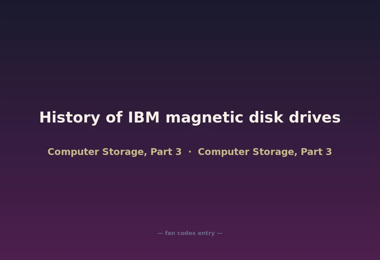 History of IBM magnetic disk drives