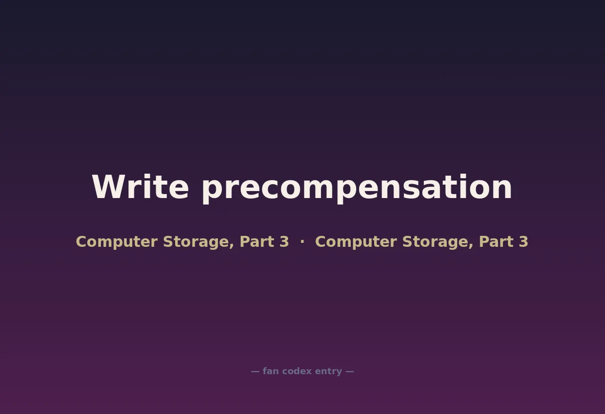 Write precompensation