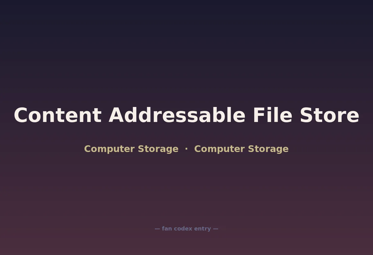 Content Addressable File Store