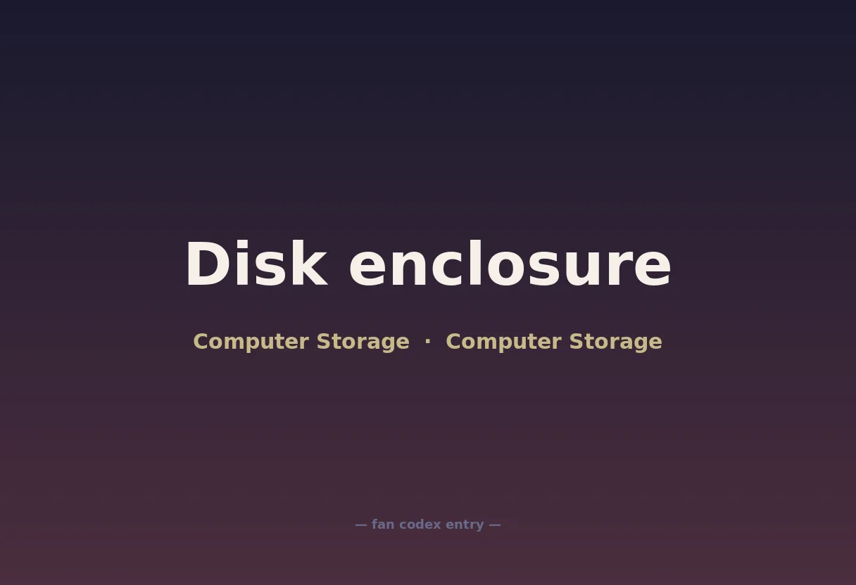 Disk enclosure