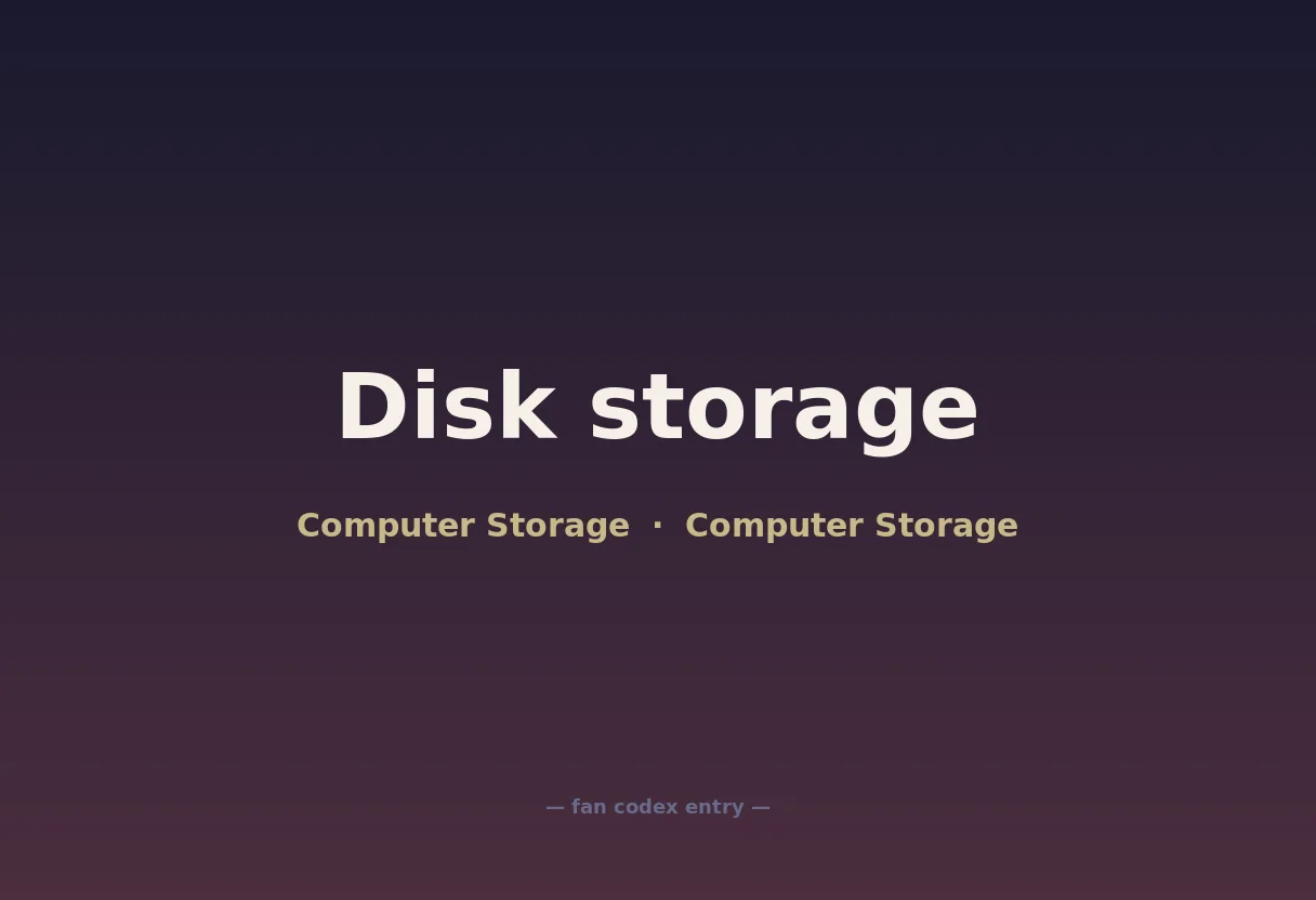 Disk storage