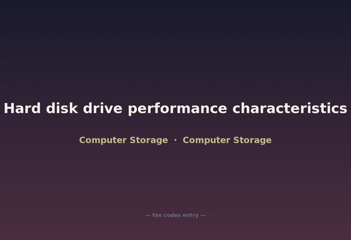 Hard disk drive performance characteristics