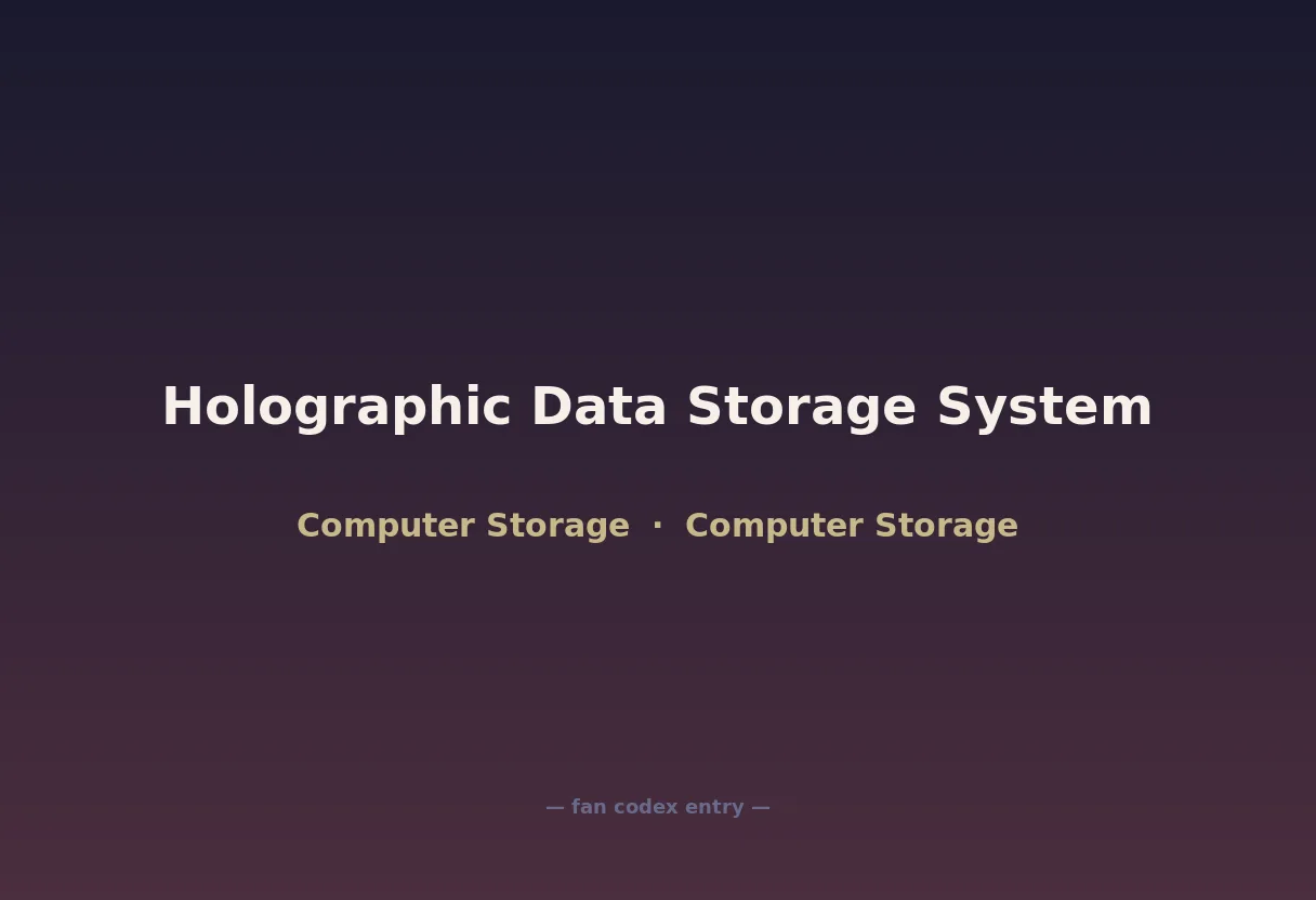 Holographic Data Storage System