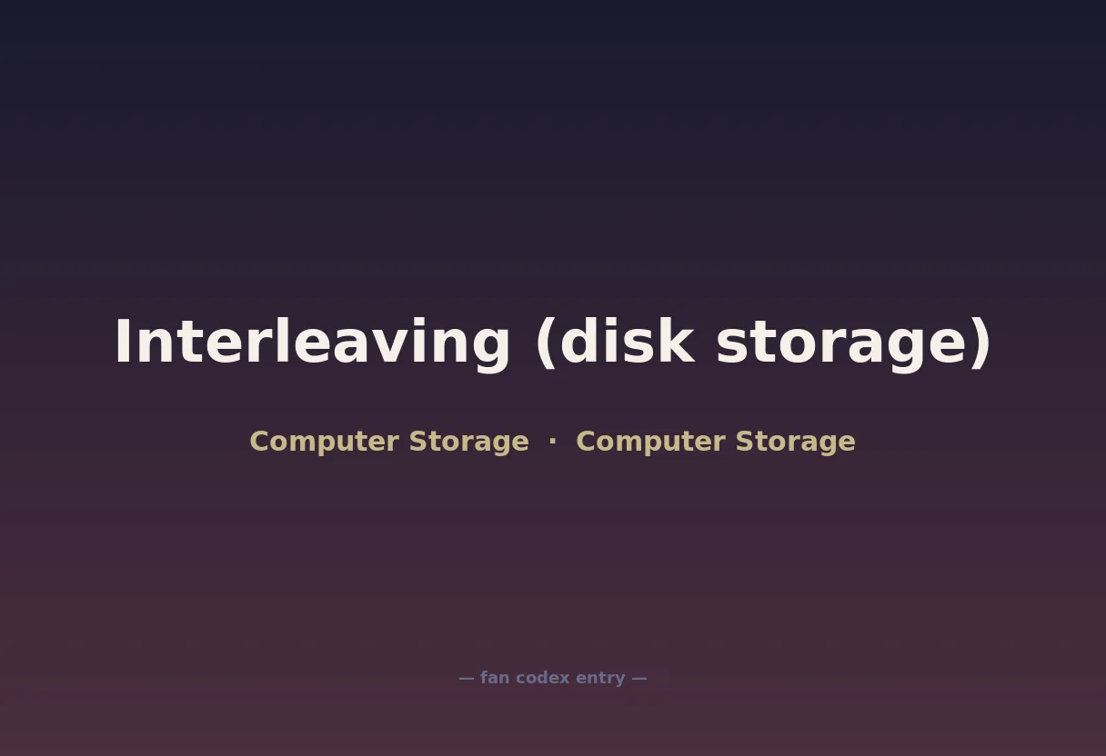 Interleaving (disk storage)