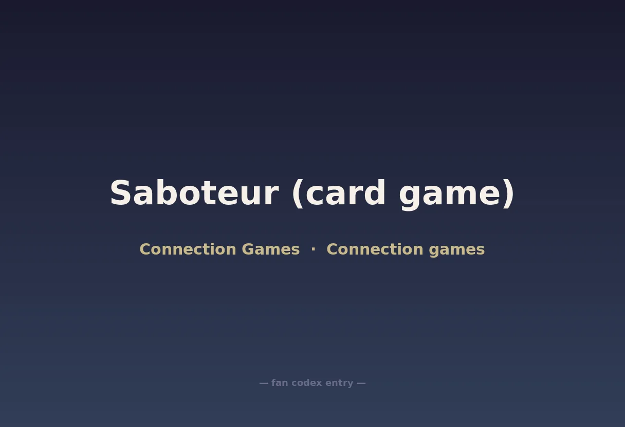 Saboteur (card game)