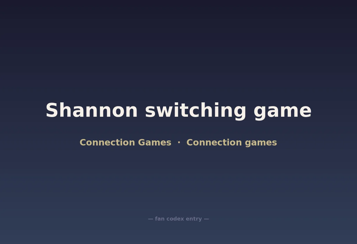 Shannon switching game