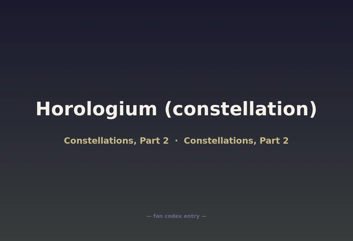 Horologium (constellation)