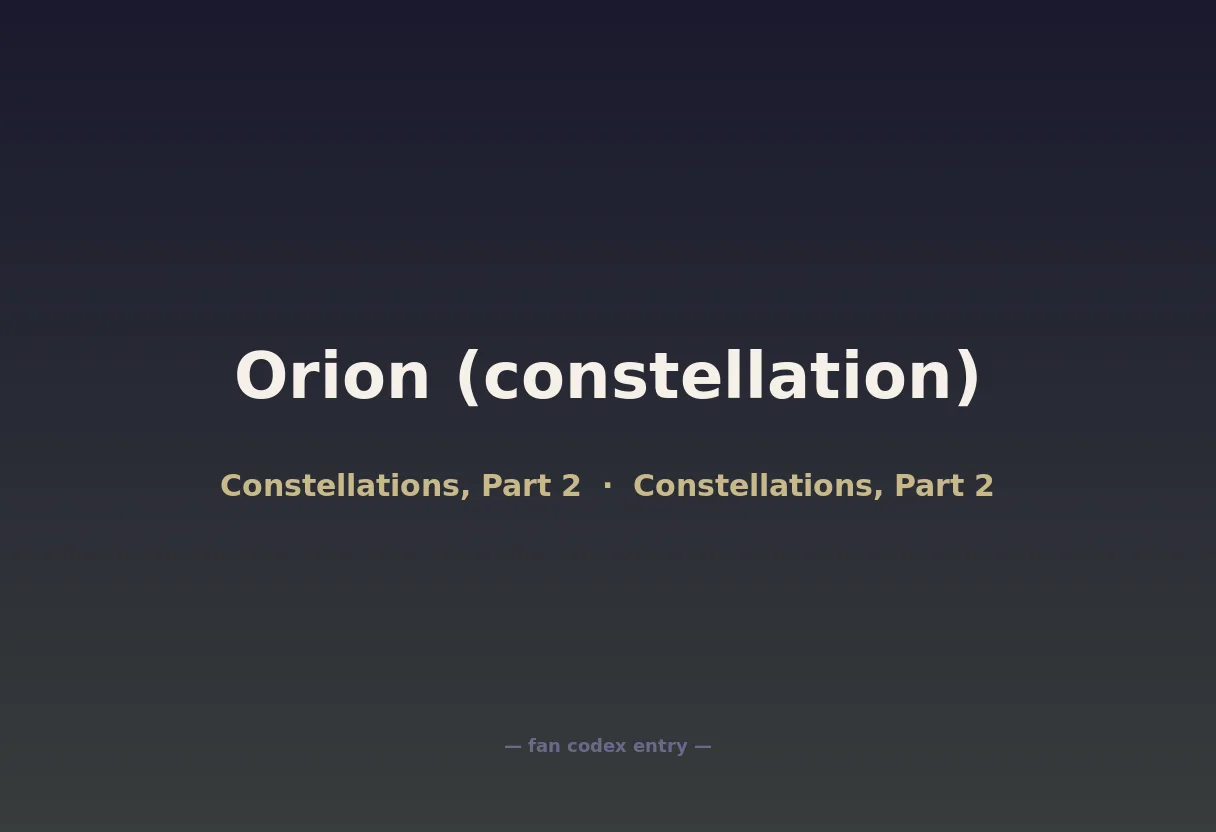 Orion (constellation)