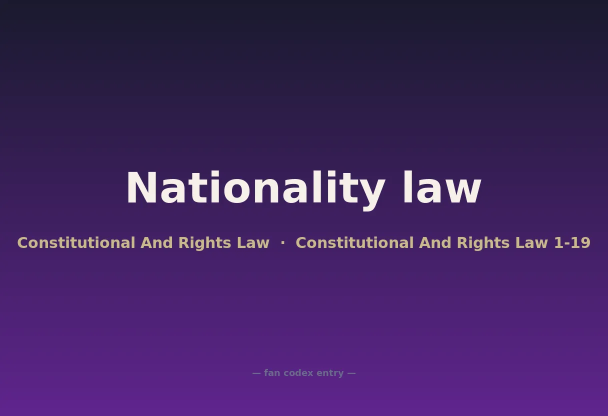 Nationality law
