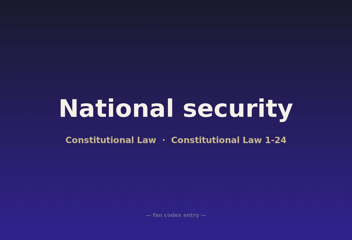 National security