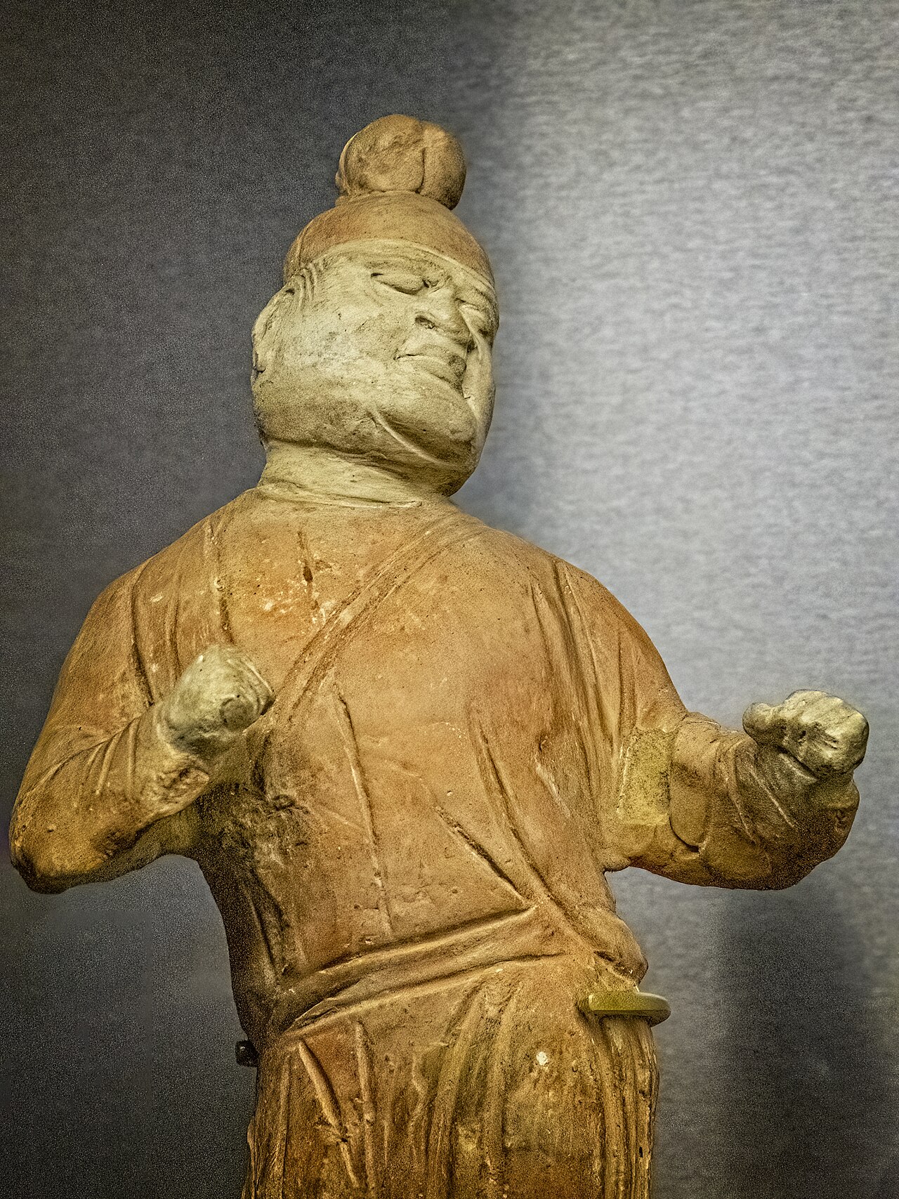 Ceramic earthenware tomb figure Tang Dynasty (618-906 CE) Shaanxi Province China
