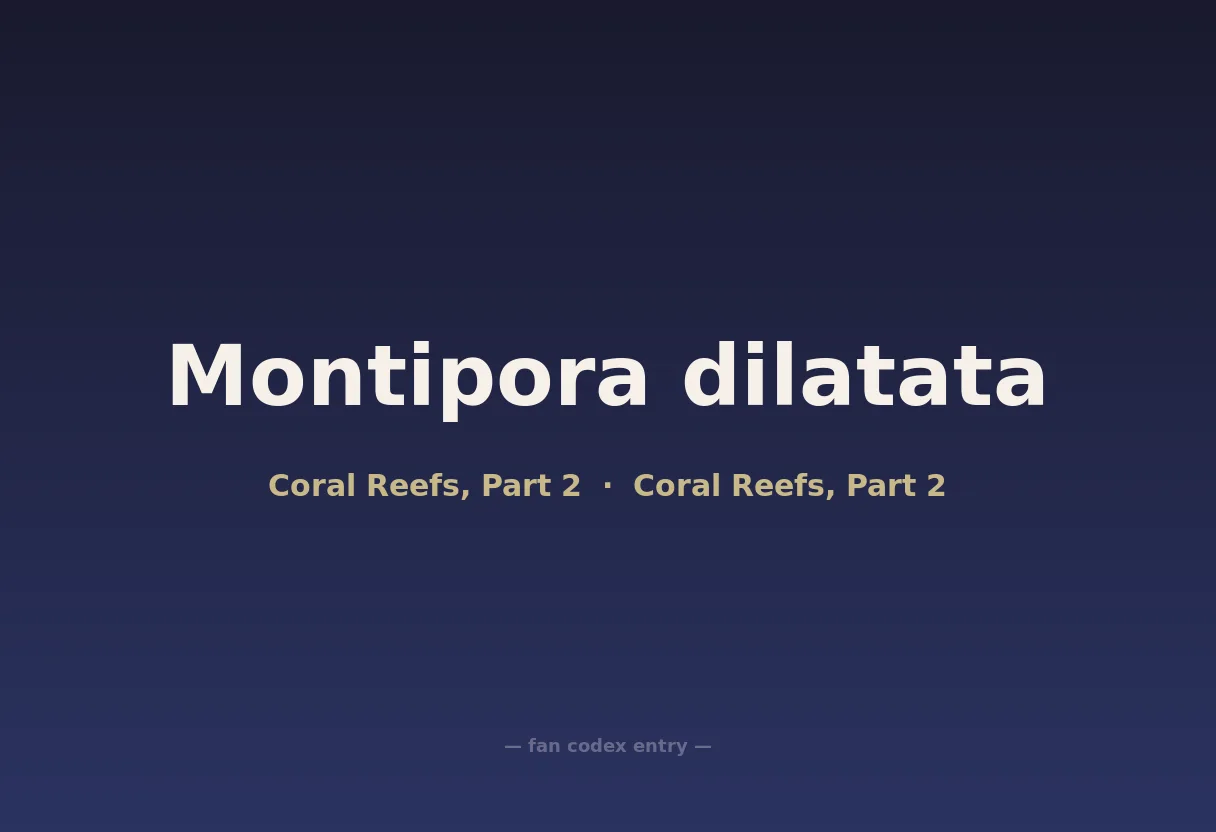 Montipora dilatata