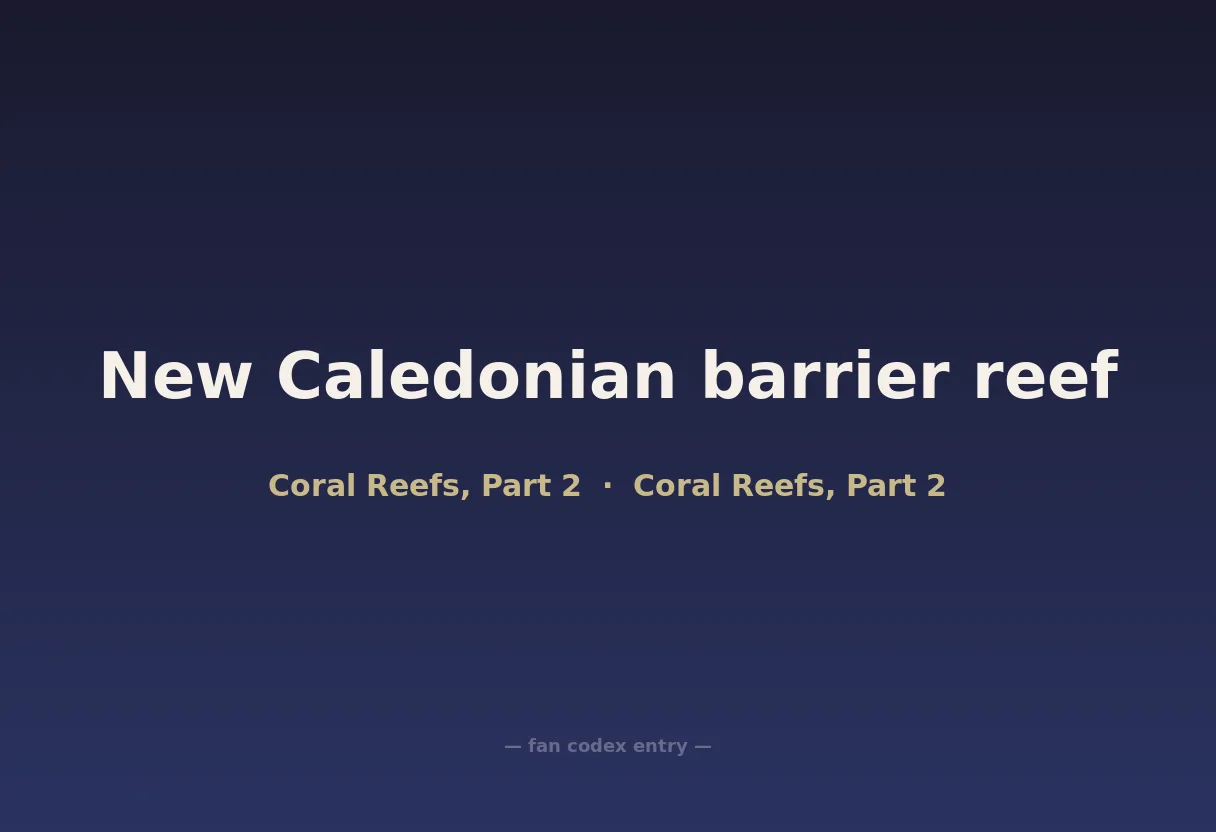 New Caledonian barrier reef