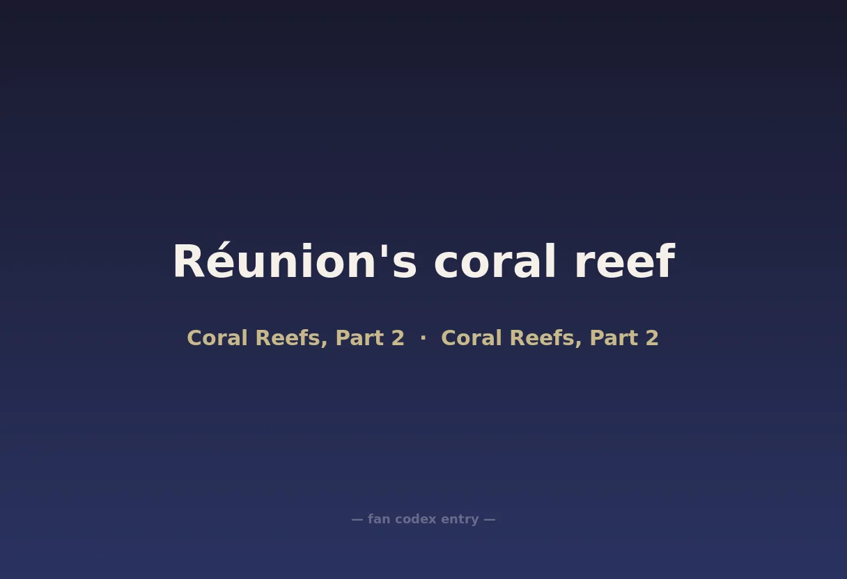 Réunion's coral reef