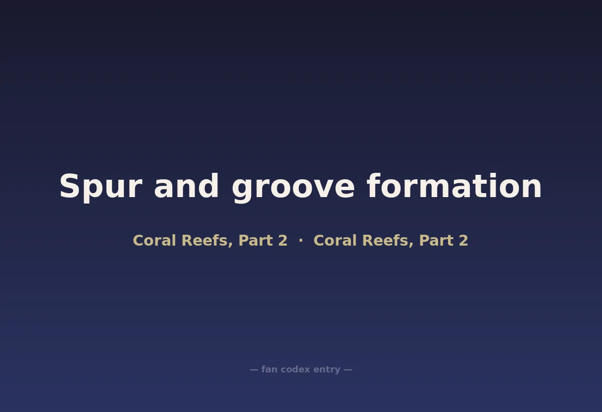 Spur and groove formation