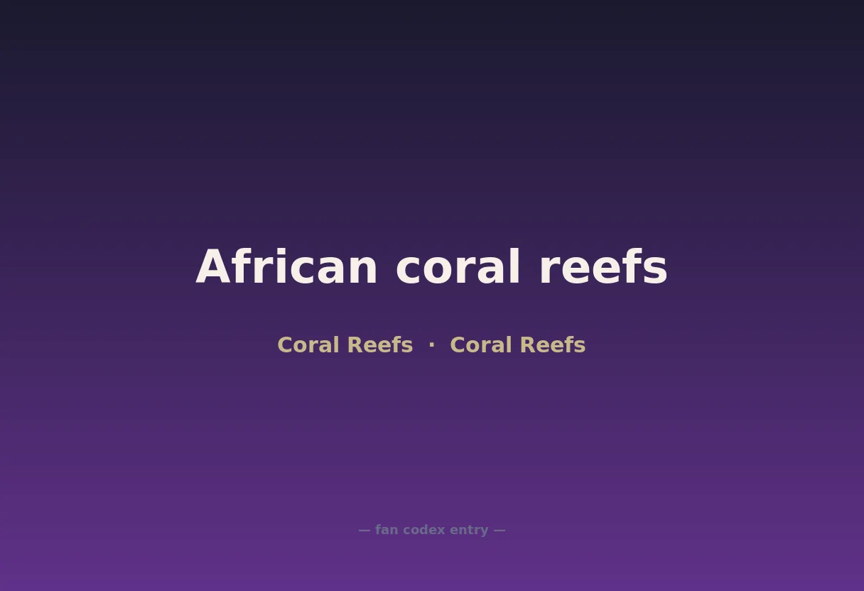 African coral reefs