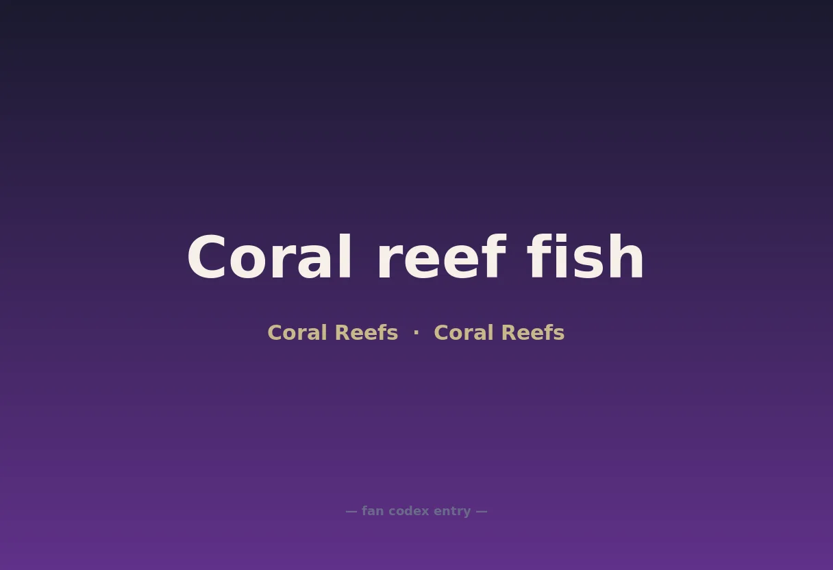 Coral reef fish
