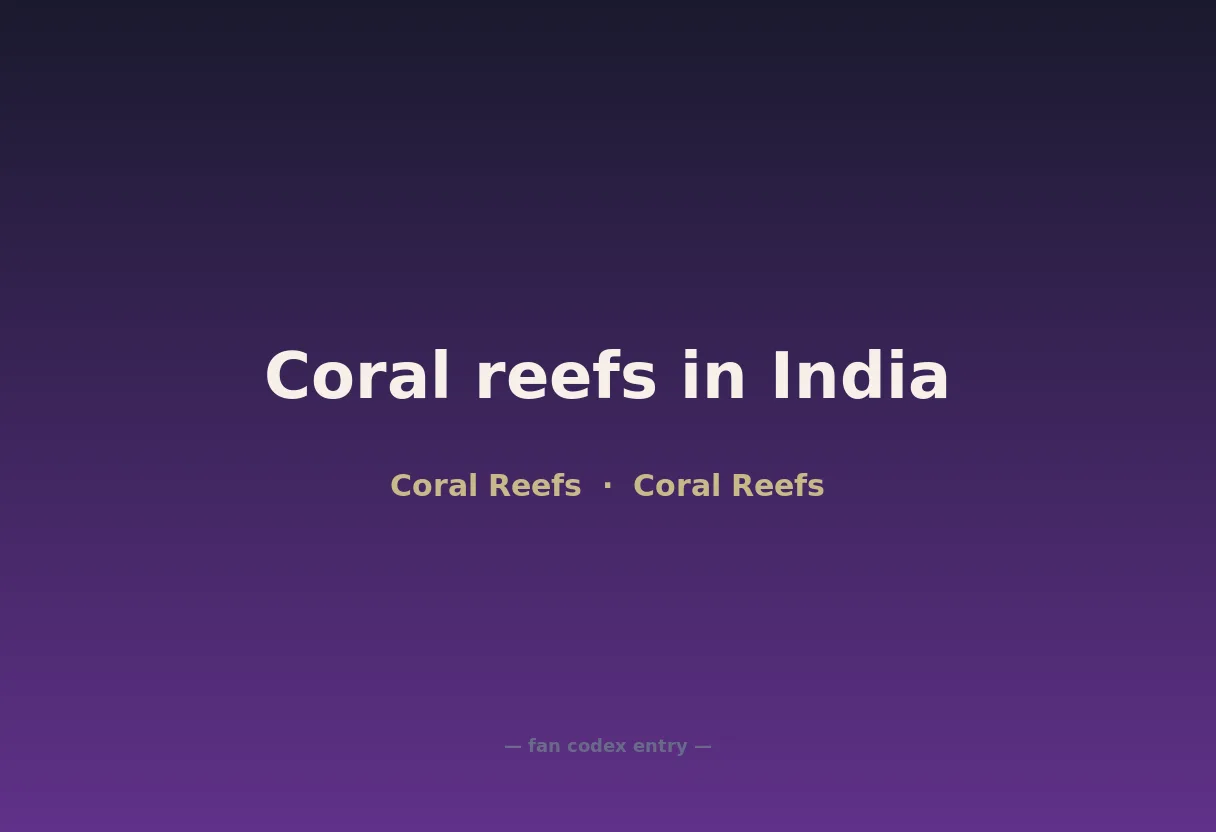 Coral reefs in India