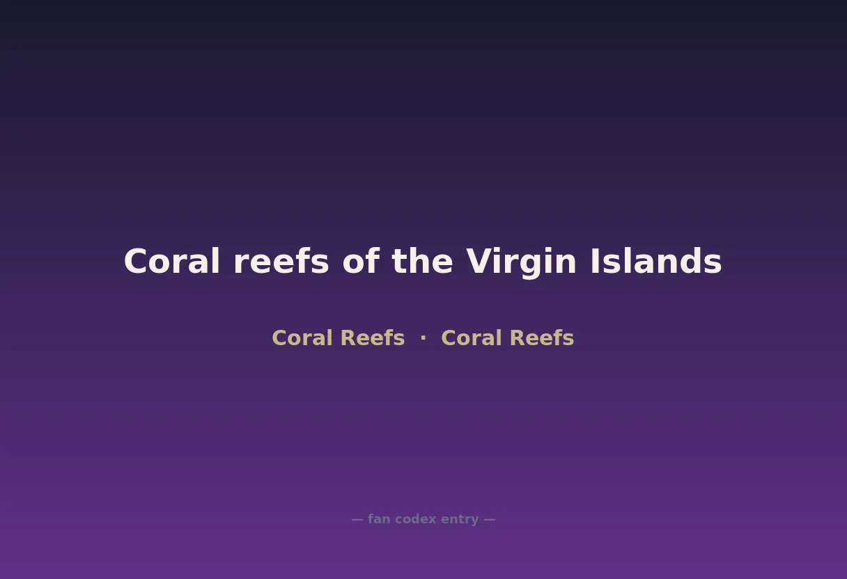 Coral reefs of the Virgin Islands
