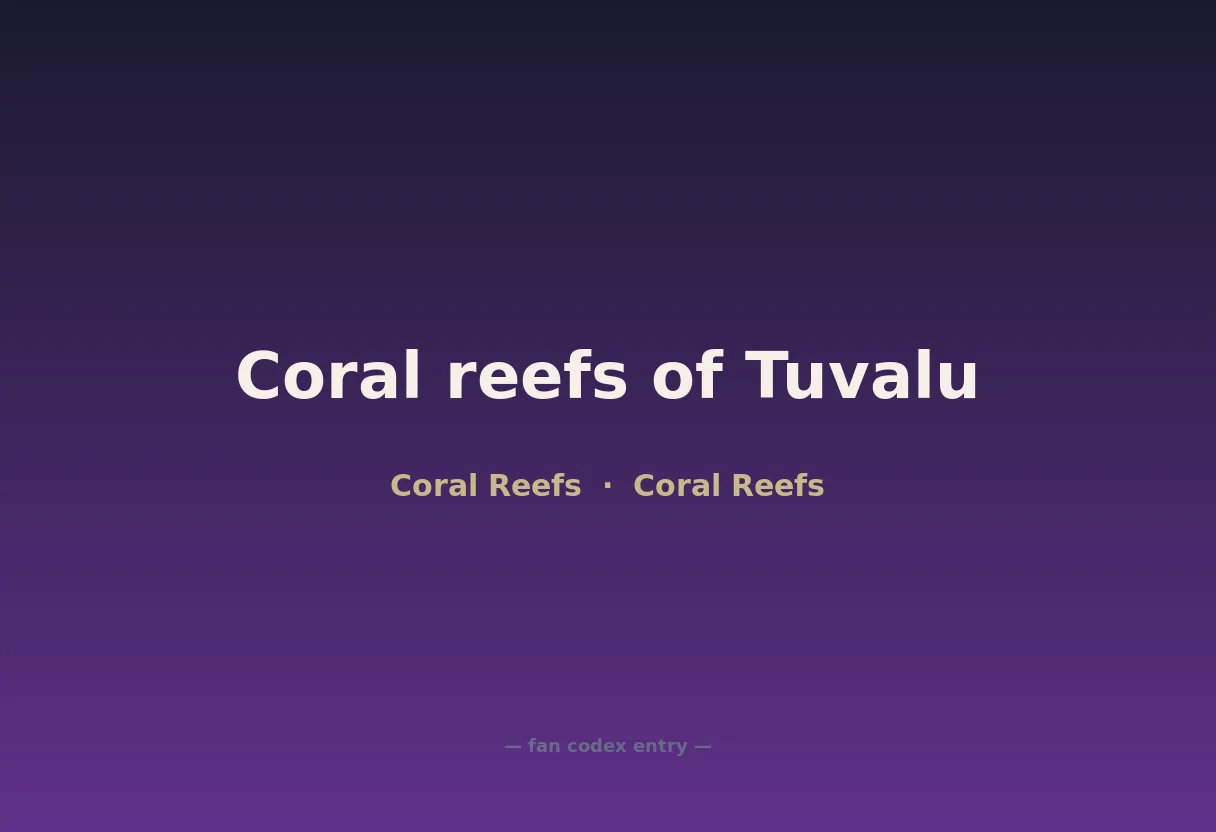 Coral reefs of Tuvalu