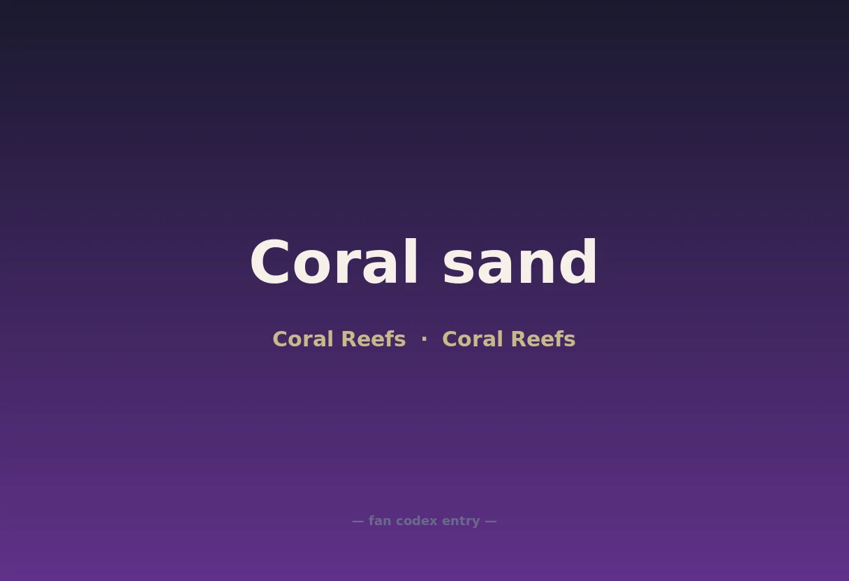 Coral sand