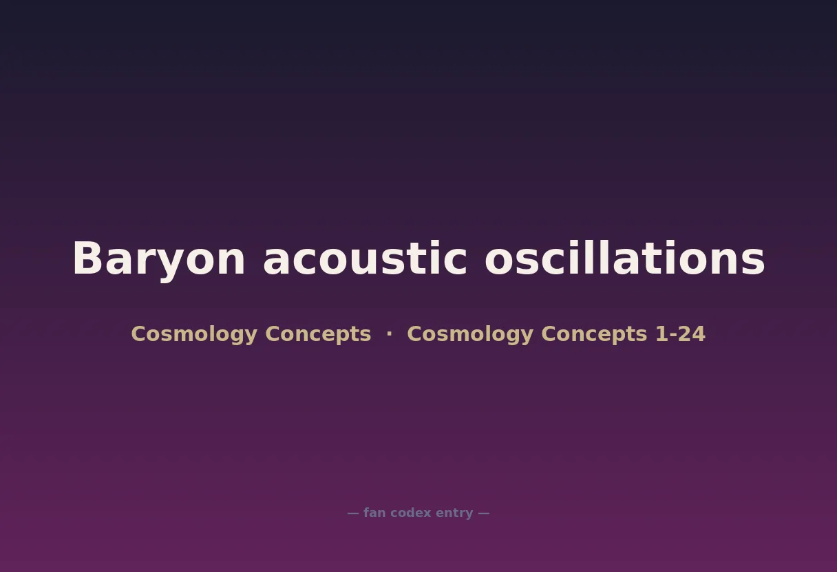 Baryon acoustic oscillations